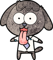 chien de dessin animé mignon portant une chemise de bureau png