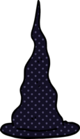 chapeau de sorcière doodle dessin animé png