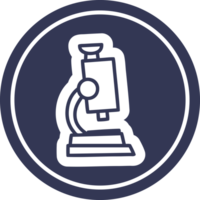 microscope and slide circular icon symbol png