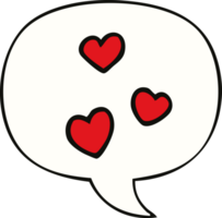 cartoon love heart with speech bubble png