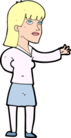 Cartoon-Frau erklärt png