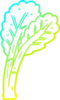 cold gradient line drawing of a cartoon rhubarb png