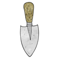 hand textured cartoon garden trowel png