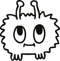line drawing quirky cartoon alien png