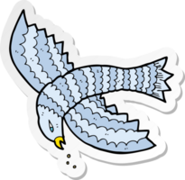 sticker of a cartoon flying bird png