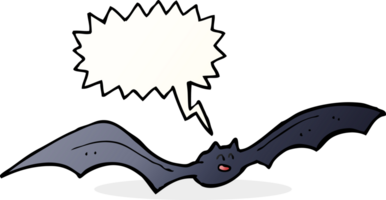 Cartoon-Fledermaus mit Sprechblase png