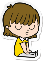 sticker of a cartoon woman png