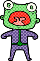 cartoon weird alien shouting png