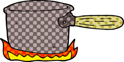 cartoon doodle cooking pan png