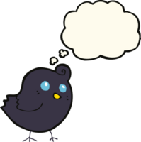 cartoon bird with thought bubble png