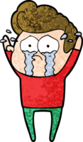 Cartoon weinender Mann png