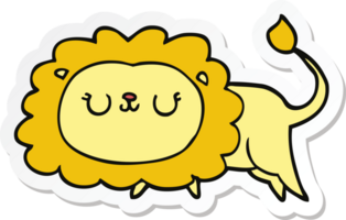 sticker of a cartoon lion png