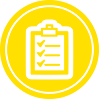 check list circular icon symbol png