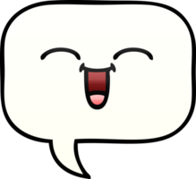 gradient shaded cartoon of a speech bubble png