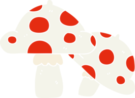 hand- getrokken eigenzinnig tekenfilm paddestoelen png