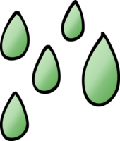 cartone animato scarabocchio verde dipingere goccioline png