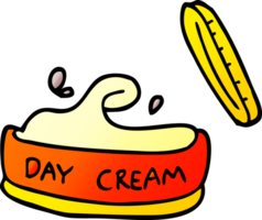 tarro de crema hidratante de doodle de dibujos animados png