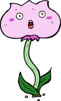 cartoon shocked flower png