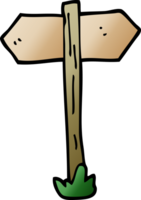 poteaux de signalisation de doodle de dessin animé png