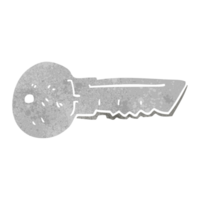 hand retro cartoon door key png