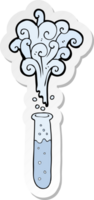 sticker of a cartoon test tube png