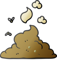 hand drawn cartoon steaming pile of poop png