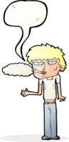 cartoon smoker with speech bubble png