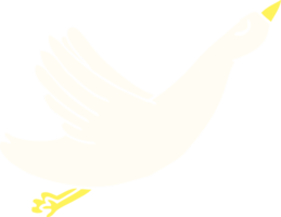 cartoon doodle flying goose png