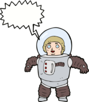 cartoon space man with speech bubble png