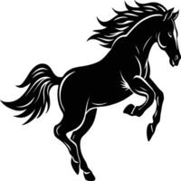 Horse silhouette animal isolated on white background. Black horses graphic element illustration. vector