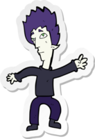 sticker of a cartoon vampire man png