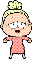 anciana feliz de dibujos animados png