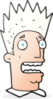 hand drawn cartoon shocked man png