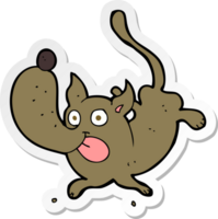 sticker of a cartoon funny dog png