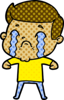 cartoon man crying png