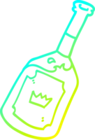 du froid pente ligne dessin de une dessin animé alcoolique boisson png