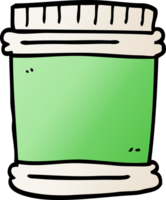 cartoon doodle vitamin pots png