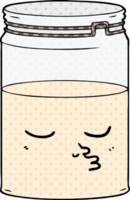 cartoon glass jar png