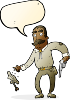 cartoon wild west cowboy with speech bubble png