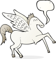 tecknad serie pegasus med Tal bubbla png