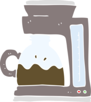 flache farbillustration der kaffeefiltermaschine png