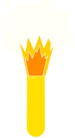 flat color style cartoon exploding chemicals in test tube png