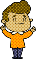 hombre feliz de dibujos animados png