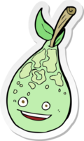 sticker of a happy pear cartoon png