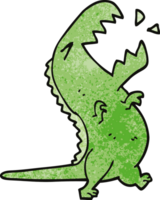 tecknad doodle rytande t rex png