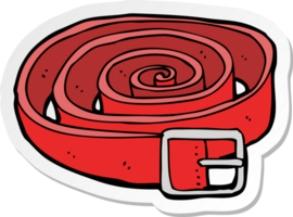 sticker of a cartoon leather belt png