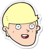 sticker of a cartoon man with big chin png