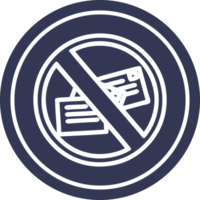 No correo circular icono símbolo png