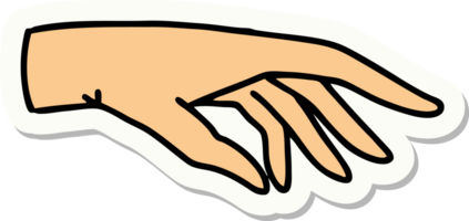 sticker of tattoo in traditional style of a hand png