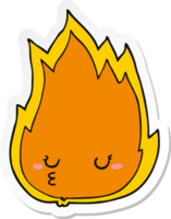 adesivo di un simpatico cartone animato fuoco png